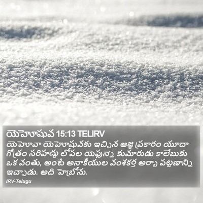 యెహోషువ 15:13 TELIRV Bible Verse Image