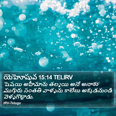 యెహోషువ 15:14 TELIRV Bible Verse Image