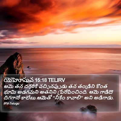 యెహోషువ 15:18 TELIRV Bible Verse Image