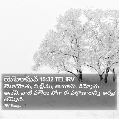 యెహోషువ 15:32 TELIRV Bible Verse Image