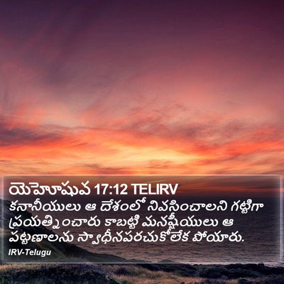 యెహోషువ 17:12 TELIRV Bible Verse Image