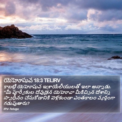 యెహోషువ 18:3 TELIRV Bible Verse Image