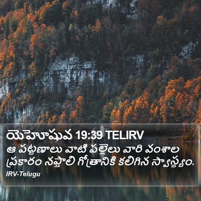 యెహోషువ 19:39 TELIRV Bible Verse Image