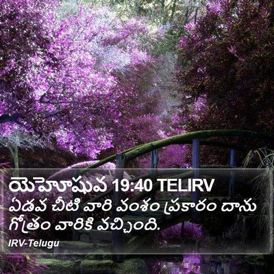 యెహోషువ 19:40 TELIRV Bible Verse Image