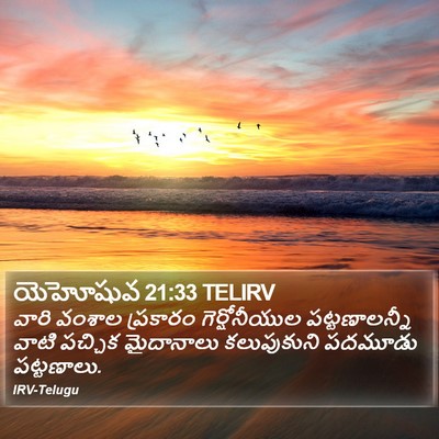 యెహోషువ 21:33 TELIRV Bible Verse Image