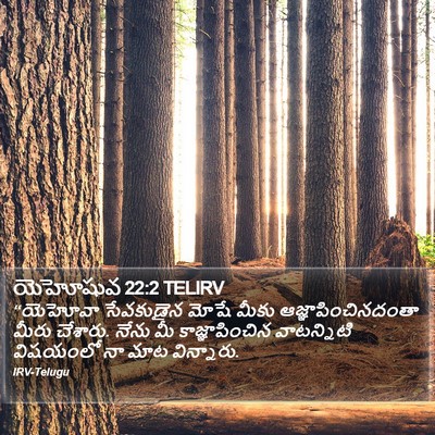 యెహోషువ 22:2 TELIRV Bible Verse Image