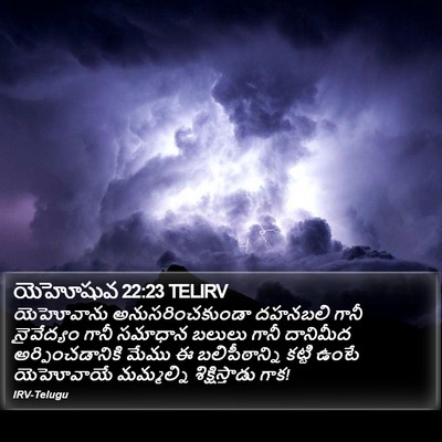 యెహోషువ 22:23 TELIRV Bible Verse Image