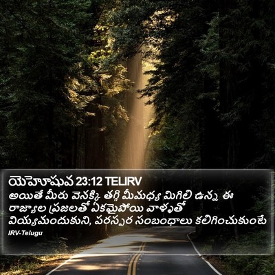 యెహోషువ 23:12 TELIRV Bible Verse Image