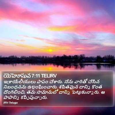 యెహోషువ 7:11 TELIRV Bible Verse Image