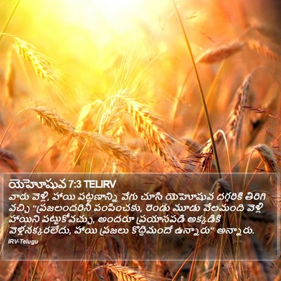 యెహోషువ 7:3 TELIRV Bible Verse Image