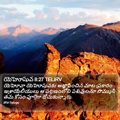 యెహోషువ 8:27 TELIRV Bible Verse Image