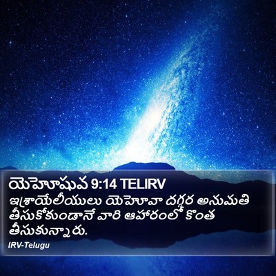 యెహోషువ 9:14 TELIRV Bible Verse Image