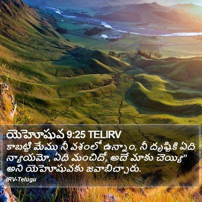 యెహోషువ 9:25 TELIRV Bible Verse Image