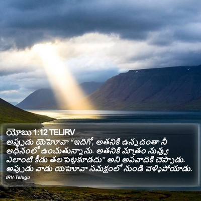 యోబు 1:12 TELIRV Bible Verse Image