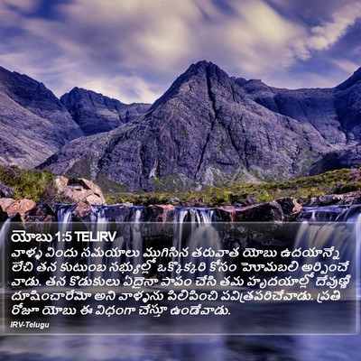యోబు 1:5 TELIRV Bible Verse Image