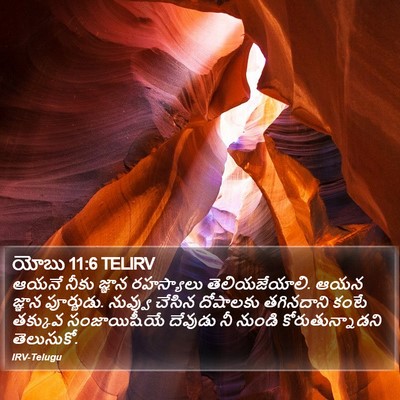 యోబు 11:6 TELIRV Bible Verse Image