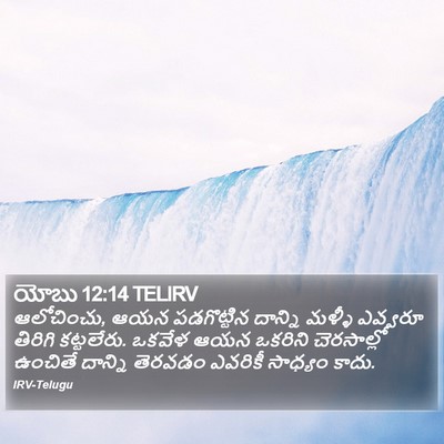 యోబు 12:14 TELIRV Bible Verse Image