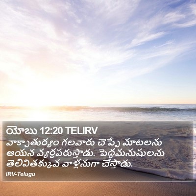 యోబు 12:20 TELIRV Bible Verse Image
