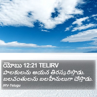 యోబు 12:21 TELIRV Bible Verse Image