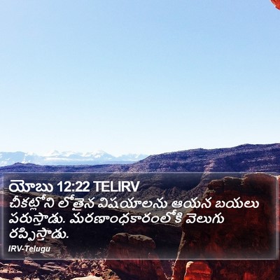 యోబు 12:22 TELIRV Bible Verse Image