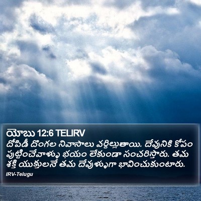 యోబు 12:6 TELIRV Bible Verse Image