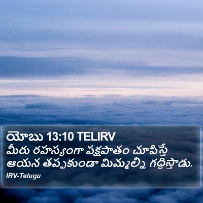 యోబు 13:10 TELIRV Bible Verse Image