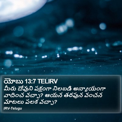 యోబు 13:7 TELIRV Bible Verse Image