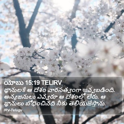 యోబు 15:19 TELIRV Bible Verse Image