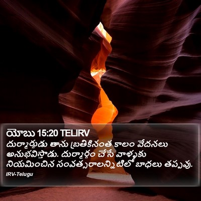 యోబు 15:20 TELIRV Bible Verse Image