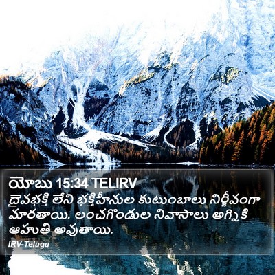 యోబు 15:34 TELIRV Bible Verse Image