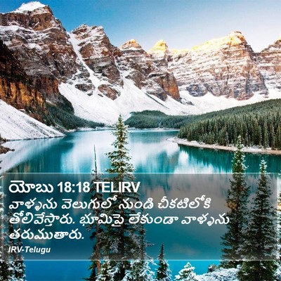 యోబు 18:18 TELIRV Bible Verse Image
