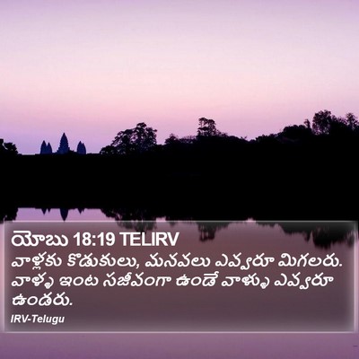 యోబు 18:19 TELIRV Bible Verse Image