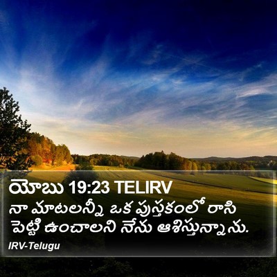 యోబు 19:23 TELIRV Bible Verse Image