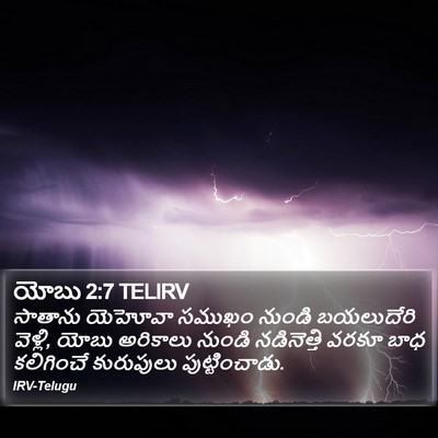 యోబు 2:7 TELIRV Bible Verse Image