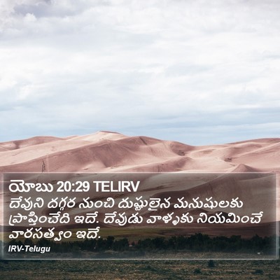 యోబు 20:29 TELIRV Bible Verse Image
