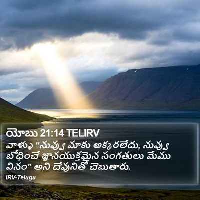 యోబు 21:14 TELIRV Bible Verse Image