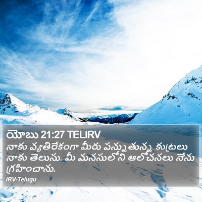 యోబు 21:27 TELIRV Bible Verse Image
