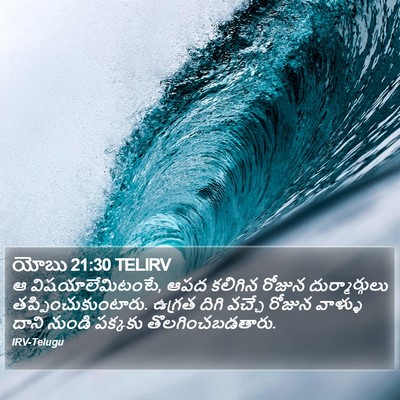 యోబు 21:30 TELIRV Bible Verse Image
