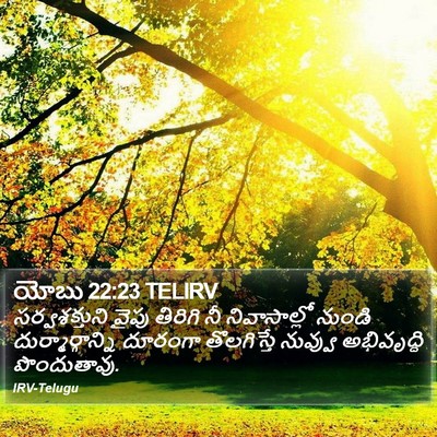 యోబు 22:23 TELIRV Bible Verse Image