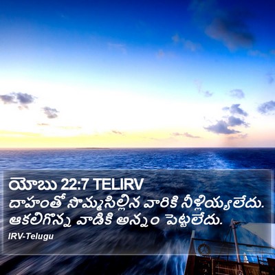 యోబు 22:7 TELIRV Bible Verse Image