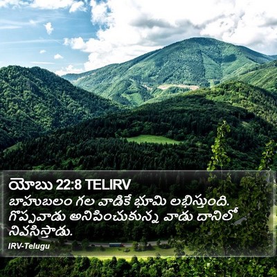 యోబు 22:8 TELIRV Bible Verse Image
