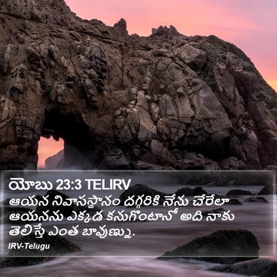 యోబు 23:3 TELIRV Bible Verse Image