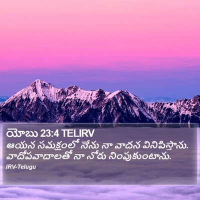 యోబు 23:4 TELIRV Bible Verse Image