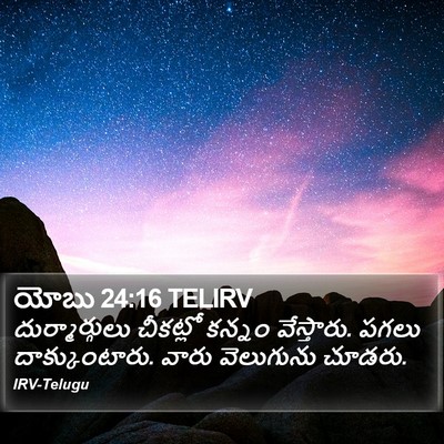 యోబు 24:16 TELIRV Bible Verse Image