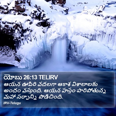యోబు 26:13 TELIRV Bible Verse Image