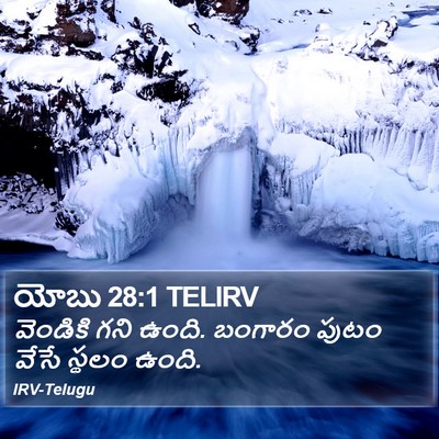 యోబు 28:1 TELIRV Bible Verse Image