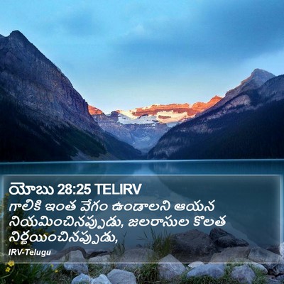 యోబు 28:25 TELIRV Bible Verse Image