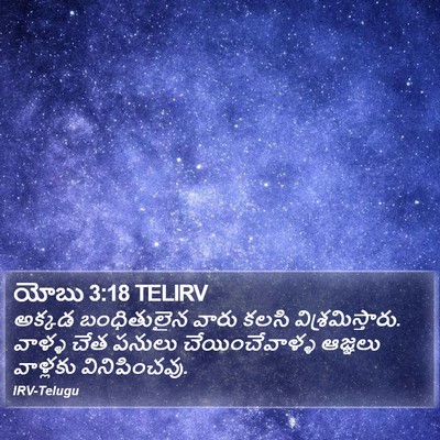 యోబు 3:18 TELIRV Bible Verse Image