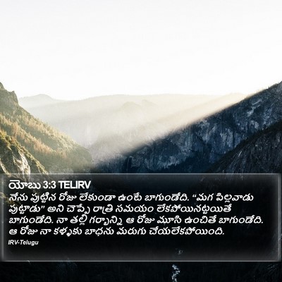 యోబు 3:3 TELIRV Bible Verse Image