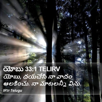 యోబు 33:1 TELIRV Bible Verse Image